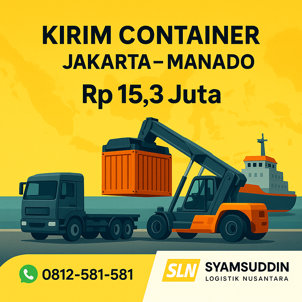 kirim kontainer manado