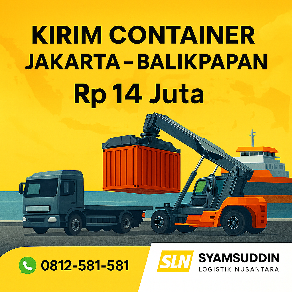kirim kontainer jakarta balikpapan